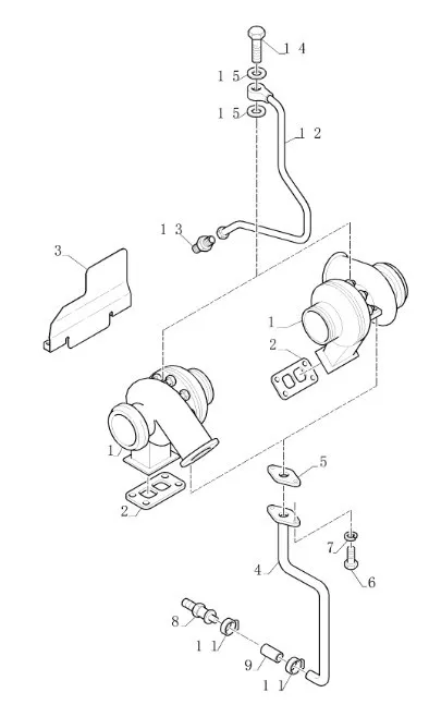 87801937 - Шланг масл. турбокомпр. ДВС Ford 675 TM/MXM, TC, CS, CX