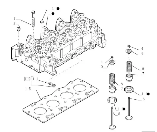 87478872 - Комплект прокладок головки ДВС