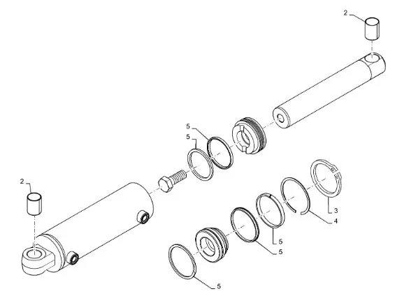 87708872 - Набор упл. цилиндра 95мм гидр. навески TGT8./Mg.